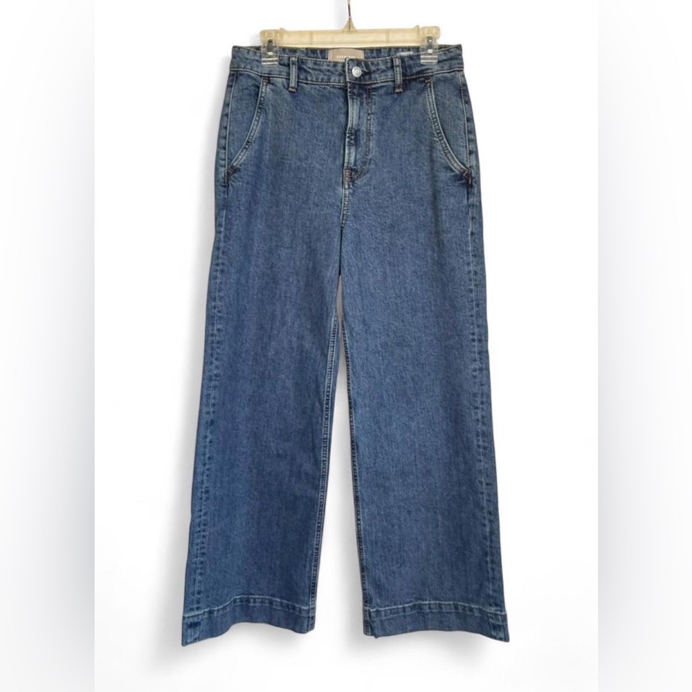 Everlane The Wide Leg Jean Medium Indigo Blue High Rise, Size 30’’